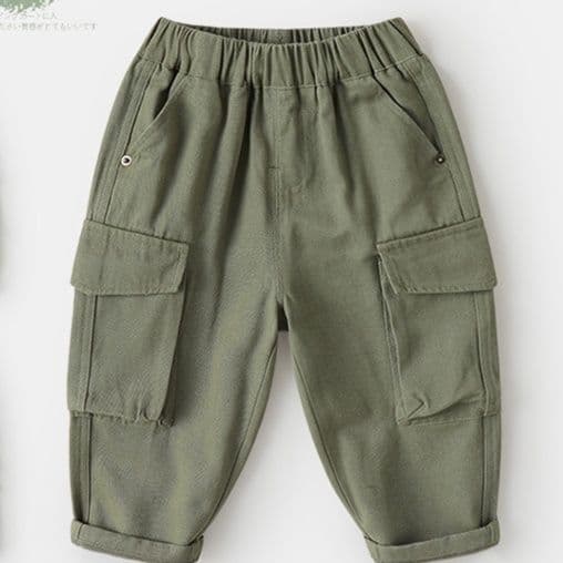 キッズファッション パンツ　耐摩耗機能付きキッズ多機能カーゴパンツ