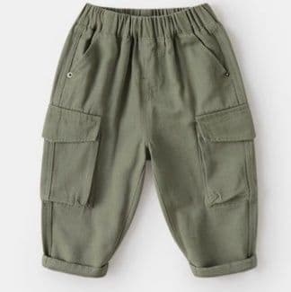 キッズファッション パンツ　耐摩耗機能付きキッズ多機能カーゴパンツ
