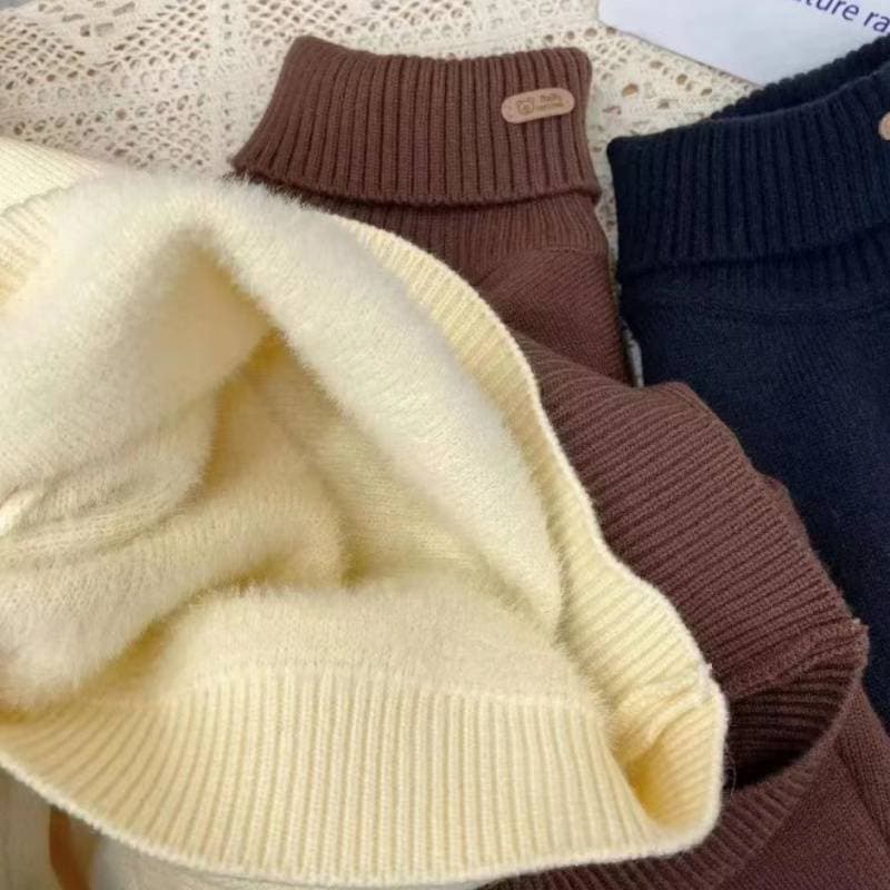 キッズファッション ニット 子供用タートルネック長袖セーター
