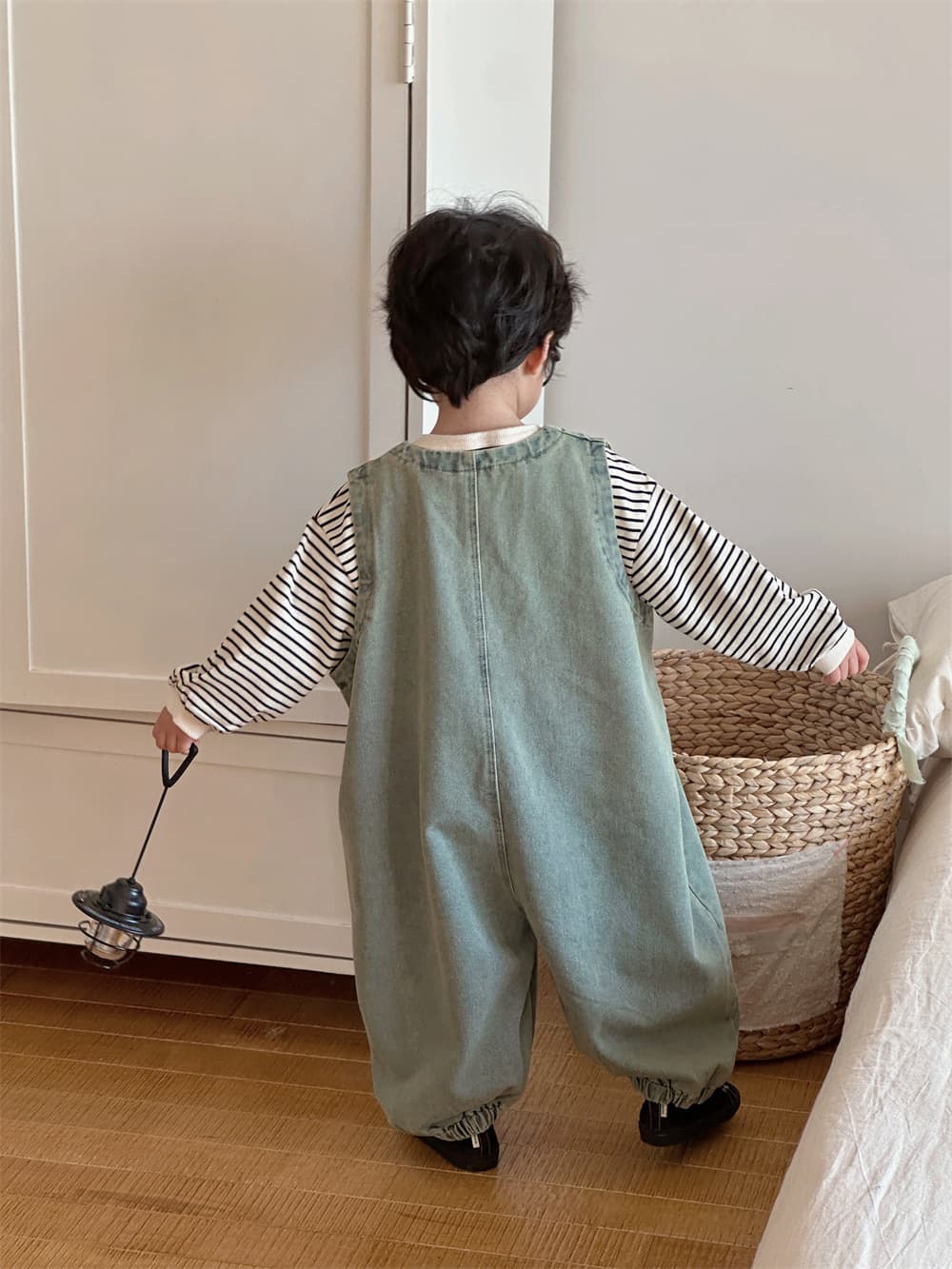 キッズファッション パンツ ふんわりサロペット風ワイドパンツ