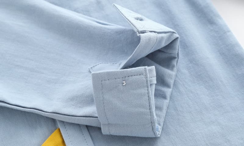 キッズファッション シャツ 恐竜刺繍ポイント長袖シャツ