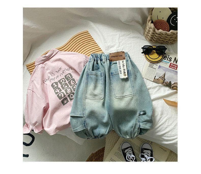 キッズファッション パンツ キッズ ゆったり バルーンシルエット デニムパンツ