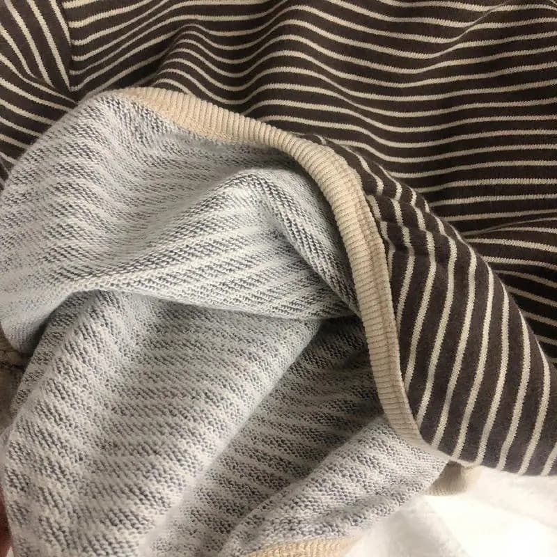 キッズファッション やさしいボーダー柄長袖Tシャツ