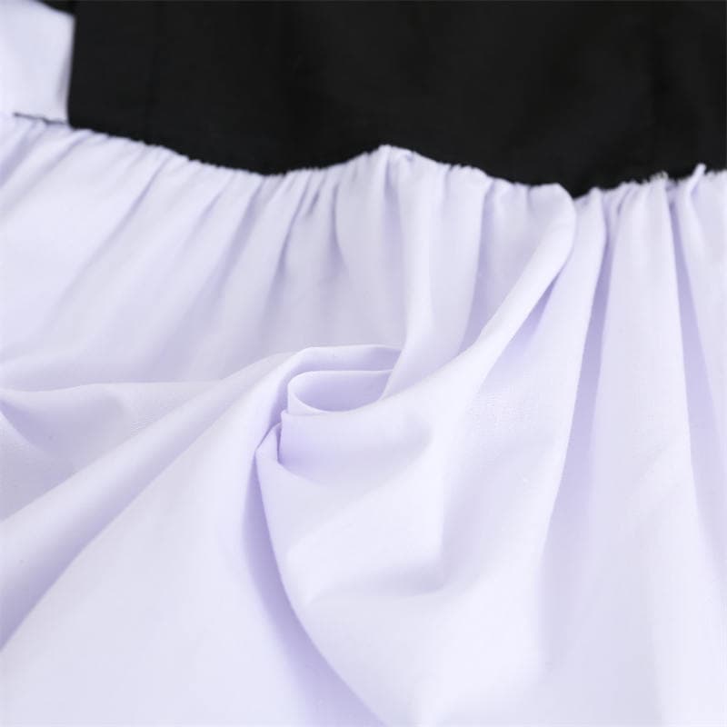 キッズファッション ワンピース 襟付きベスト風レイヤード長袖ワンピース