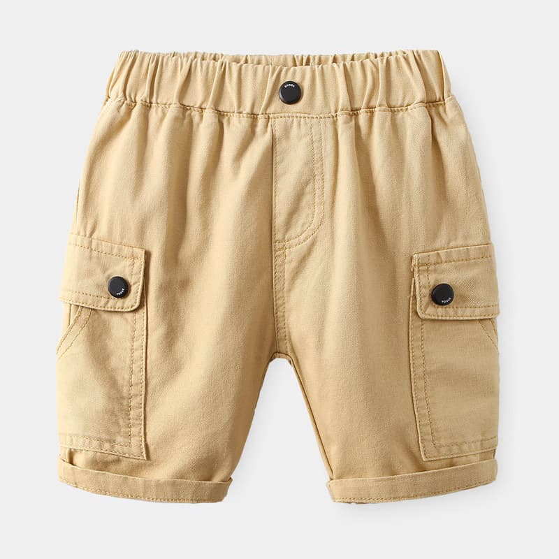 キッズファッション パンツ 男の子用カーゴポケット付きハーフパンツ