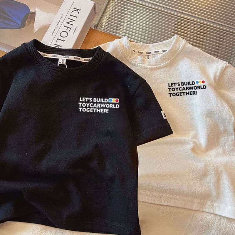 キッズファッション Tシャツ 働く車いっぱいプリント長袖Tシャツ