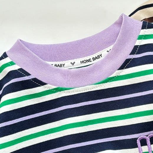キッズファッション Tシャツ カジュアルボーダー半袖Tシャツ