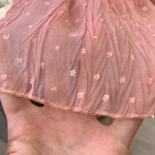 キッズファッション ワンピース ふんわりプリーツフリル袖なし姫様ワンピース