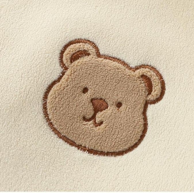 キッズファッション トレーナー 動物刺繍入りタートルネック裏起毛トレーナー