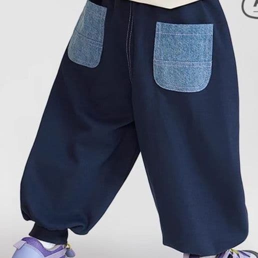 キッズファッション パンツ こども用ゆったりリブ裾スウェットパンツ