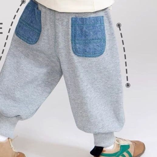 キッズファッション パンツ こども用ゆったりリブ裾スウェットパンツ