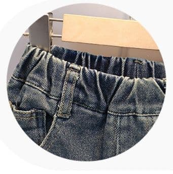 キッズファッション パンツ キッズゆったりデニムイージーパンツ