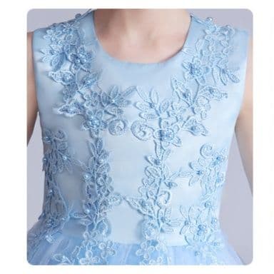 キッズファッション ドレス 花刺繍ふんわりお姫様ドレス