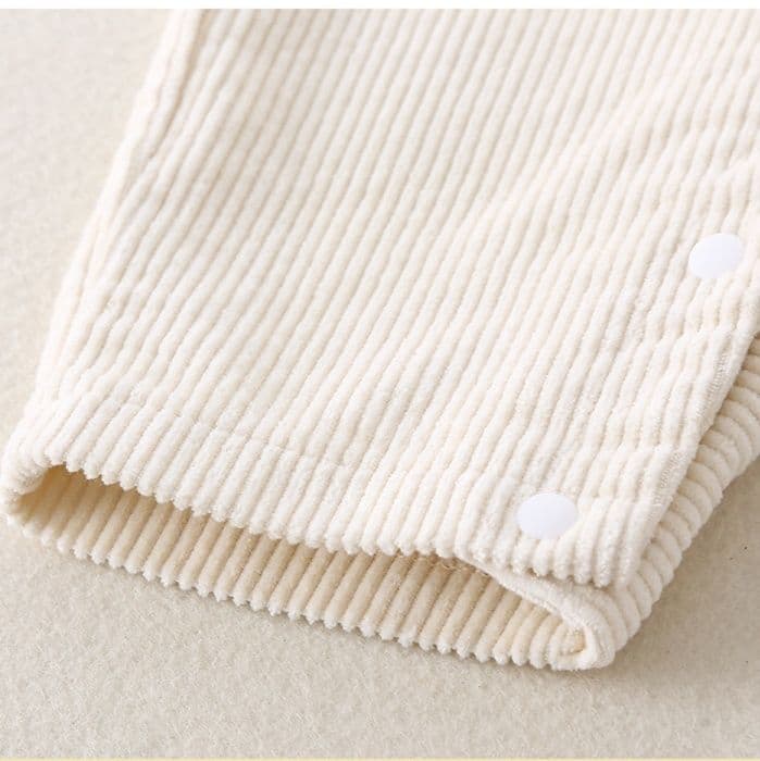 キッズファッション パンツ 可愛いくまさん刺繍コーデュロイサロペット