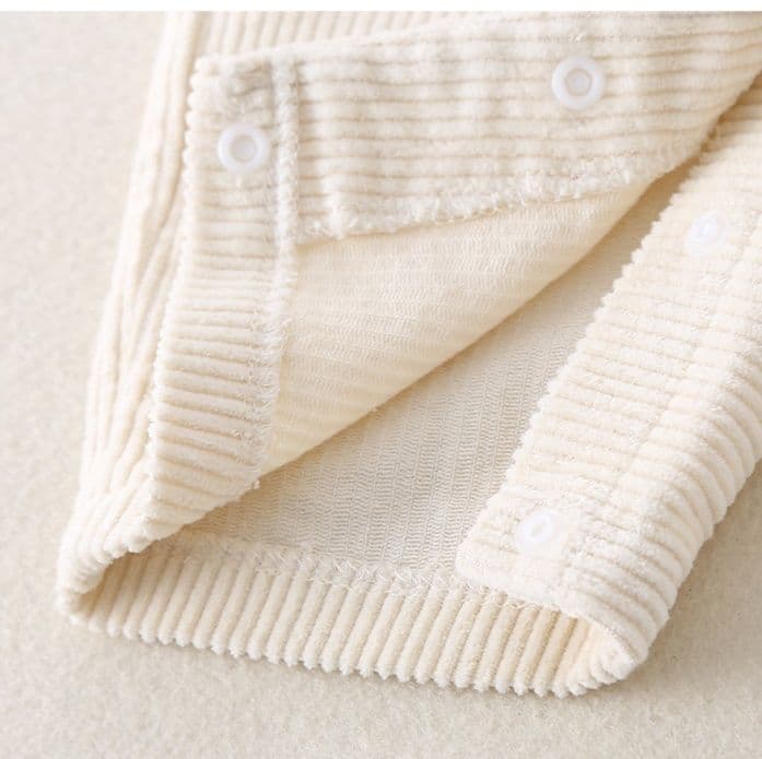 キッズファッション パンツ 可愛いくまさん刺繍コーデュロイサロペット