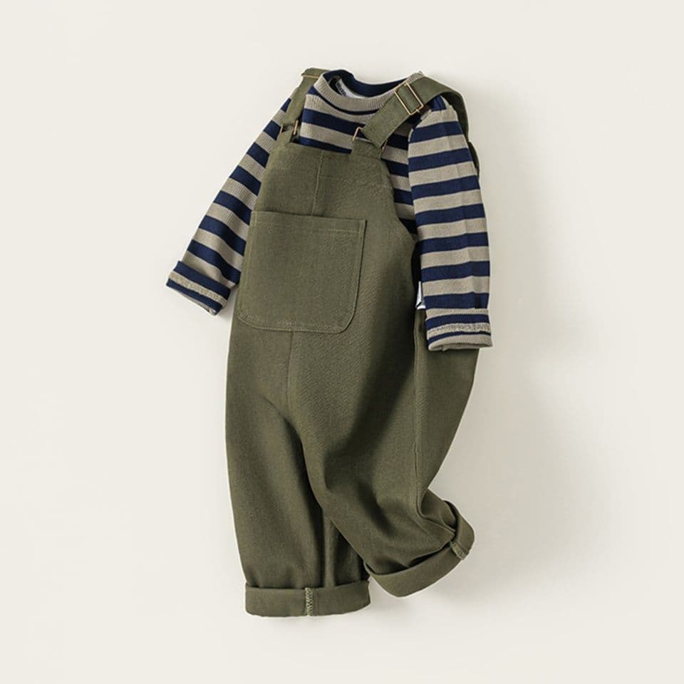 キッズファッション パンツ 可愛らしいサロペット風オーバーオール