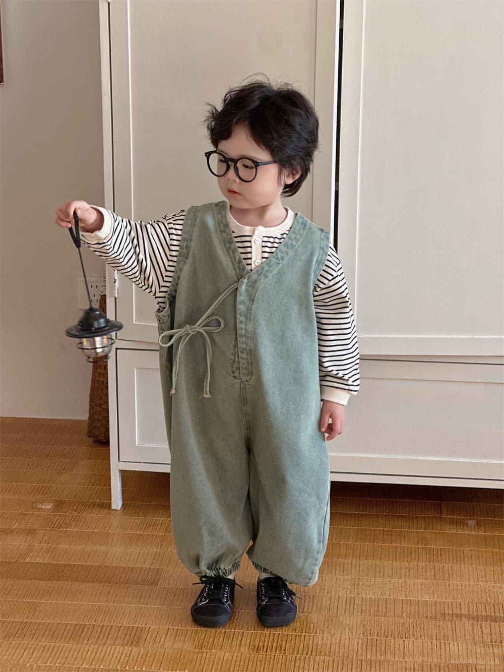 キッズファッション パンツ ふんわりサロペット風ワイドパンツ