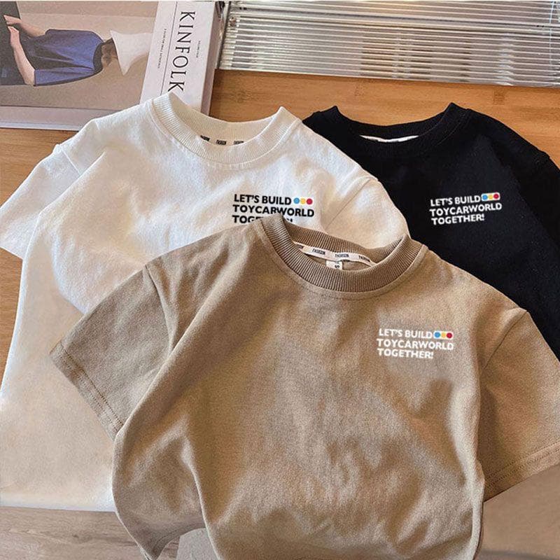 キッズファッション Tシャツ 働く車いっぱいプリント長袖Tシャツ