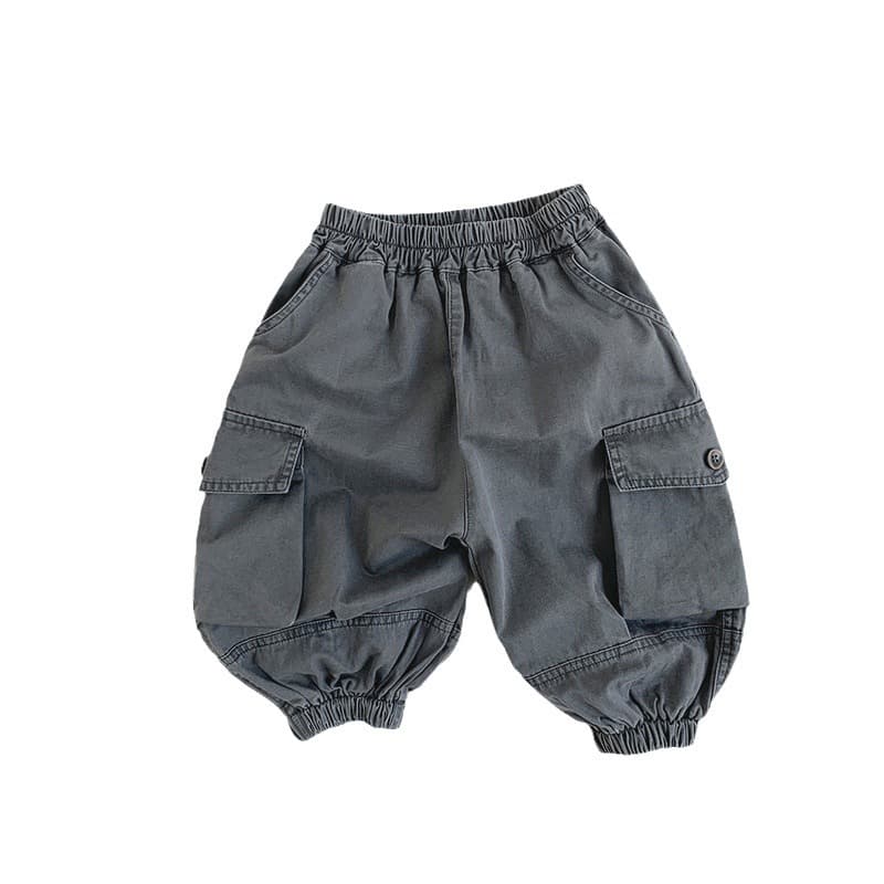 キッズファッション パンツ こども多機能ポケット付きカーゴパンツ