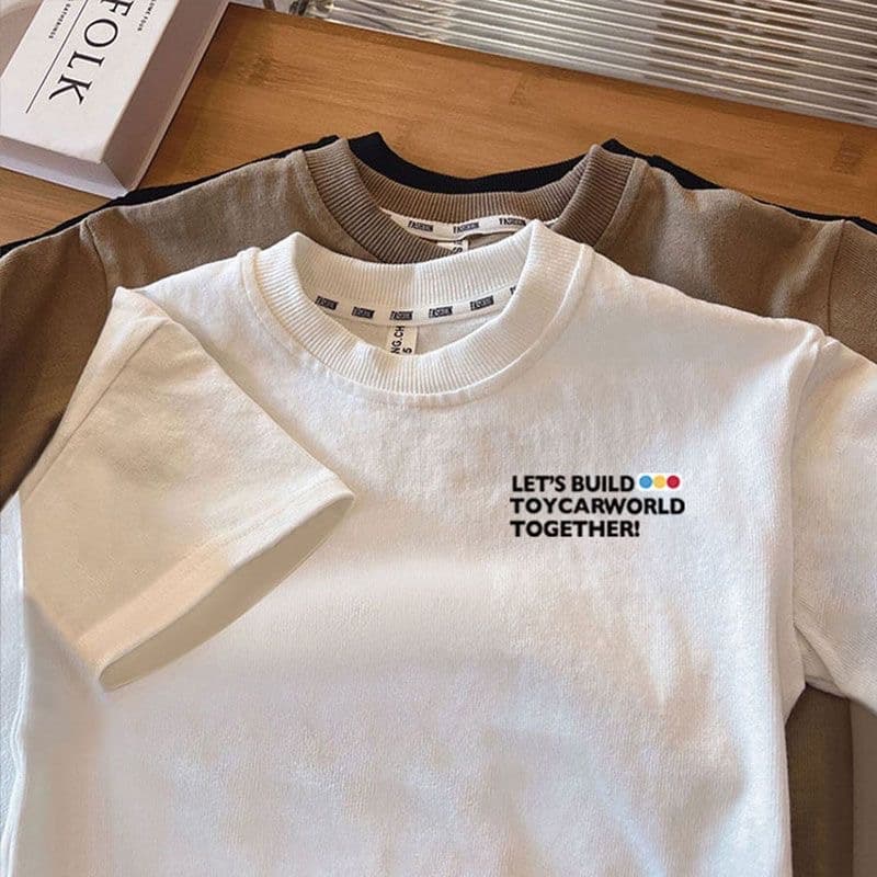 キッズファッション Tシャツ 働く車いっぱいプリント長袖Tシャツ