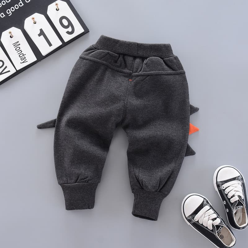 キッズファッション パンツ 恐竜尻尾付きスウェットジョガーパンツ