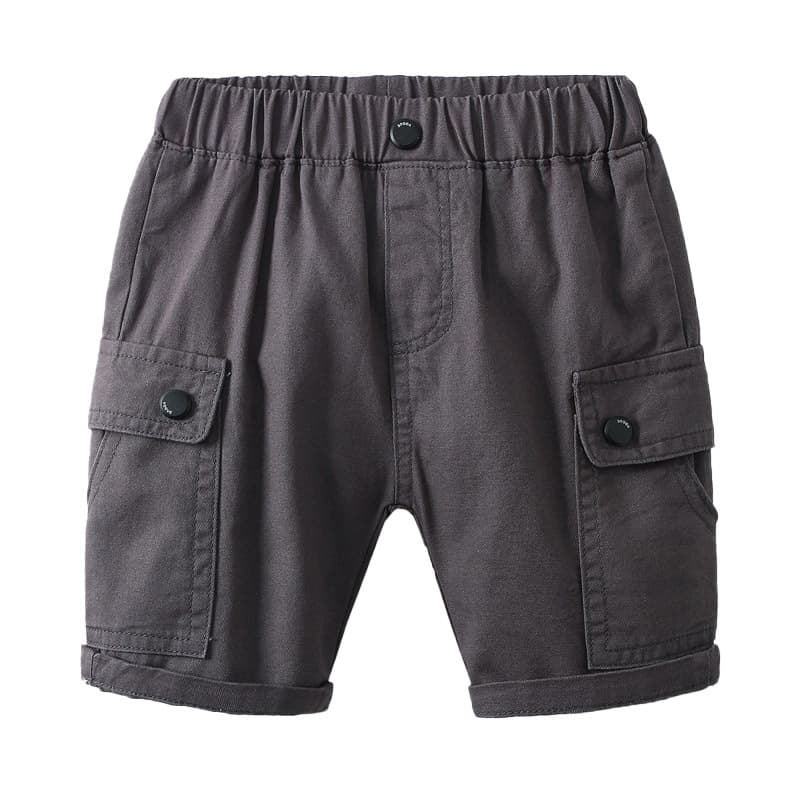 キッズファッション パンツ 男の子用カーゴポケット付きハーフパンツ