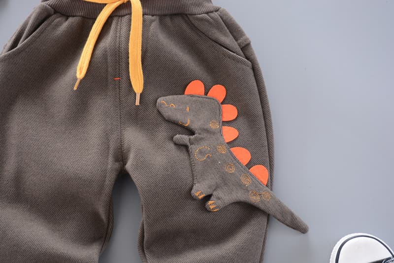 キッズファッション パンツ 恐竜尻尾付きスウェットジョガーパンツ