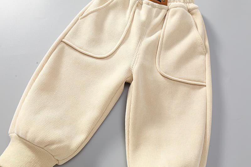 キッズファッション パンツ ふんわりコーデュロイ裾絞りポケット付きズボン