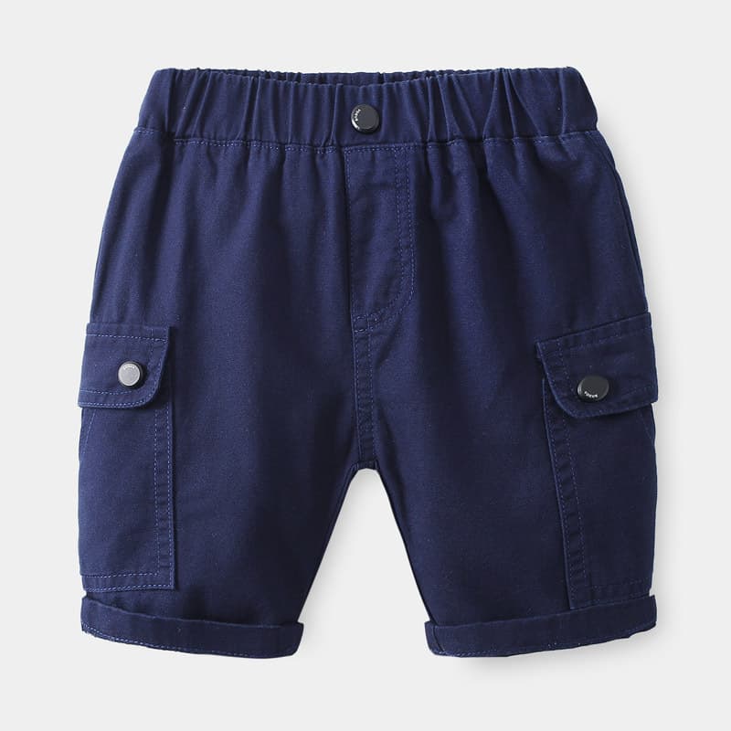 キッズファッション パンツ 男の子用カーゴポケット付きハーフパンツ