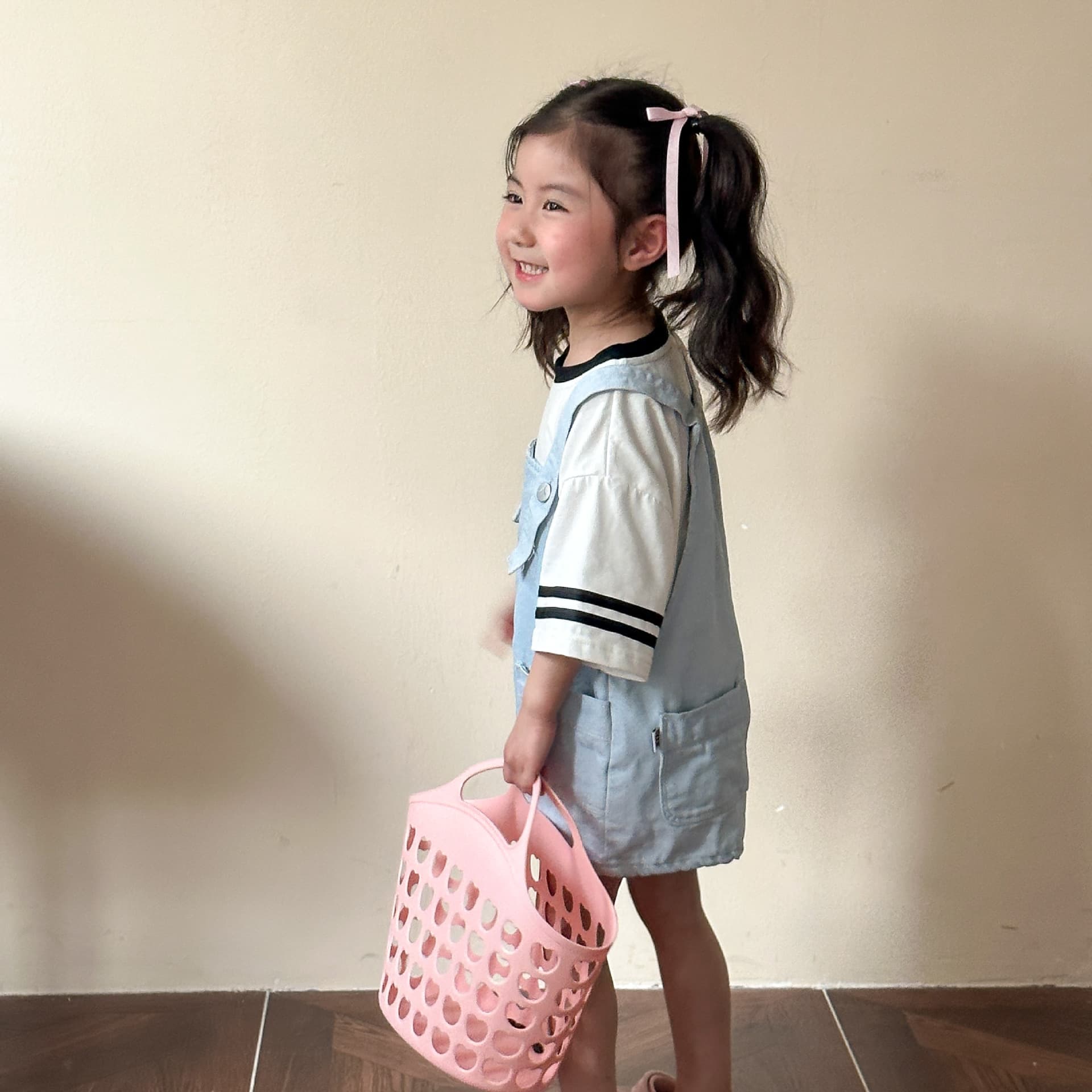 キッズファッション パンツ 子供用吊りひも付きデニム短パン