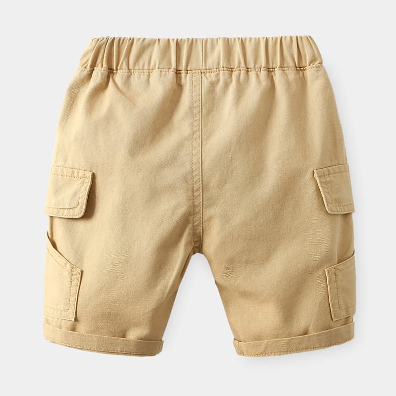 キッズファッション パンツ 男の子用カーゴポケット付きハーフパンツ