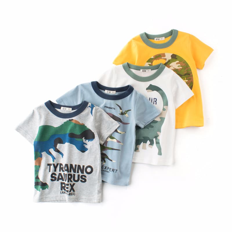 キッズファッション Tシャツ 恐竜プリントTシャツ