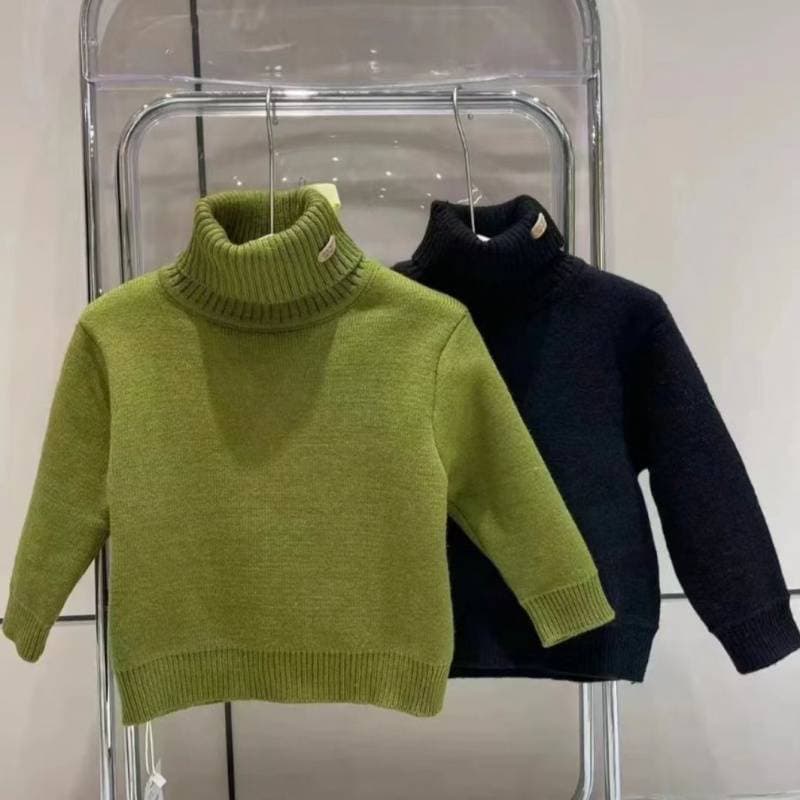キッズファッション ニット 子供用タートルネック長袖セーター
