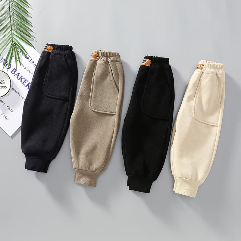 キッズファッション パンツ ふんわりコーデュロイ裾絞りポケット付きズボン