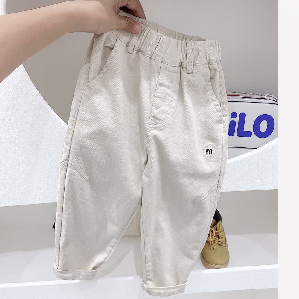 キッズファッション パンツ やわらか素材のゆったりシルエット長ズボン