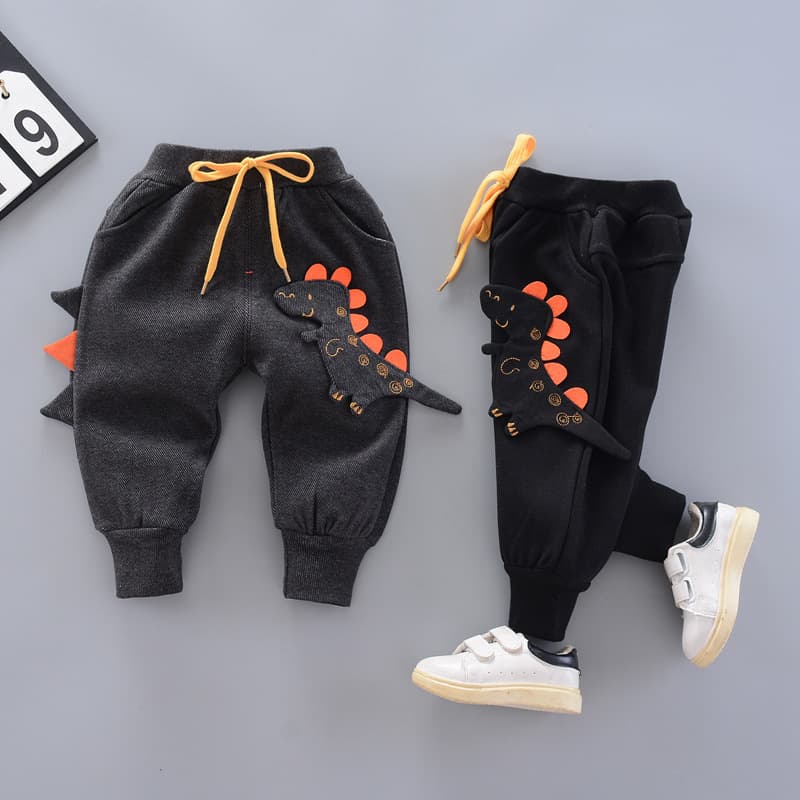 キッズファッション パンツ 恐竜尻尾付きスウェットジョガーパンツ