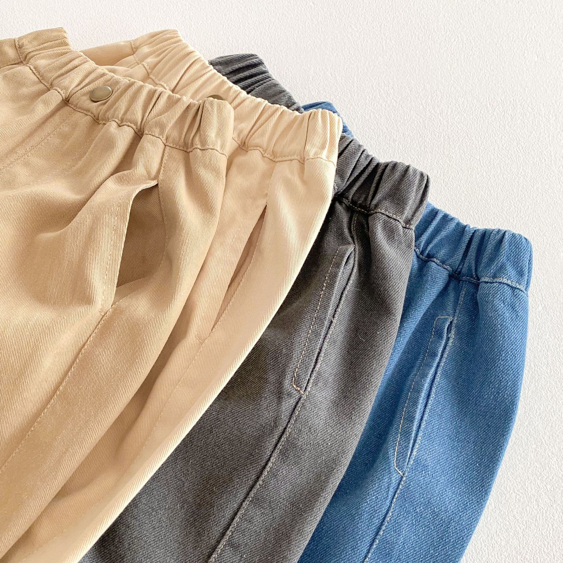 キッズファッション パンツ ふんわりゆったりロールアップ長ズボン