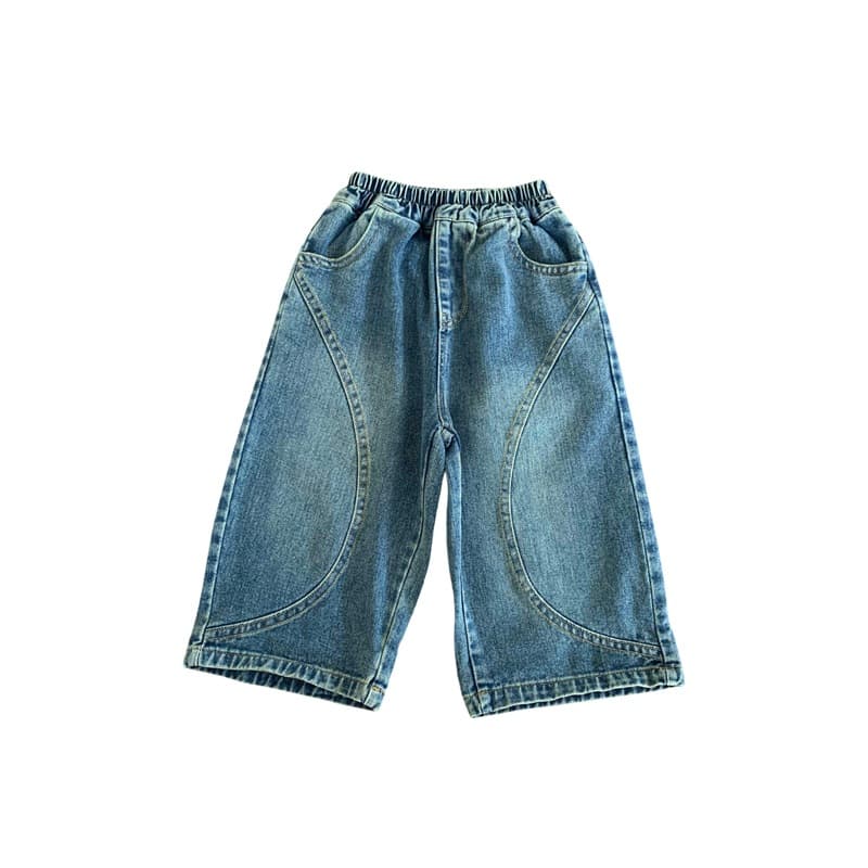 キッズファッション パンツ ゆったり着心地抜群デニム風ハーフパンツ