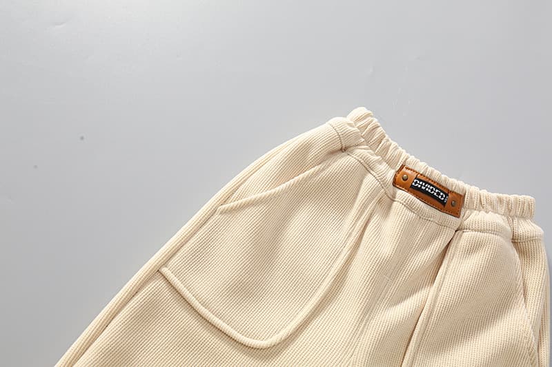 キッズファッション パンツ ふんわりコーデュロイ裾絞りポケット付きズボン