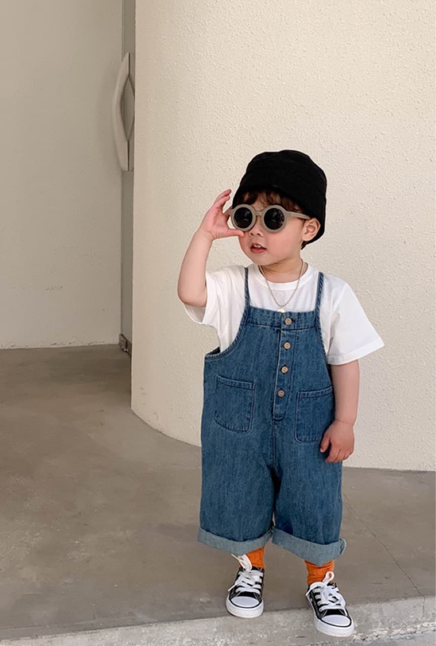 キッズファッション パンツ 子供用デニムサロペットオーバーオール