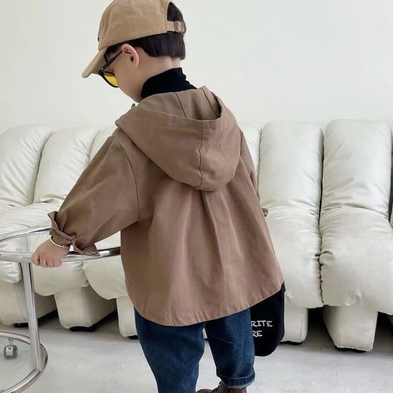 キッズファッション シャツ フード付きボタン留めオーバーサイズシャツジャケット