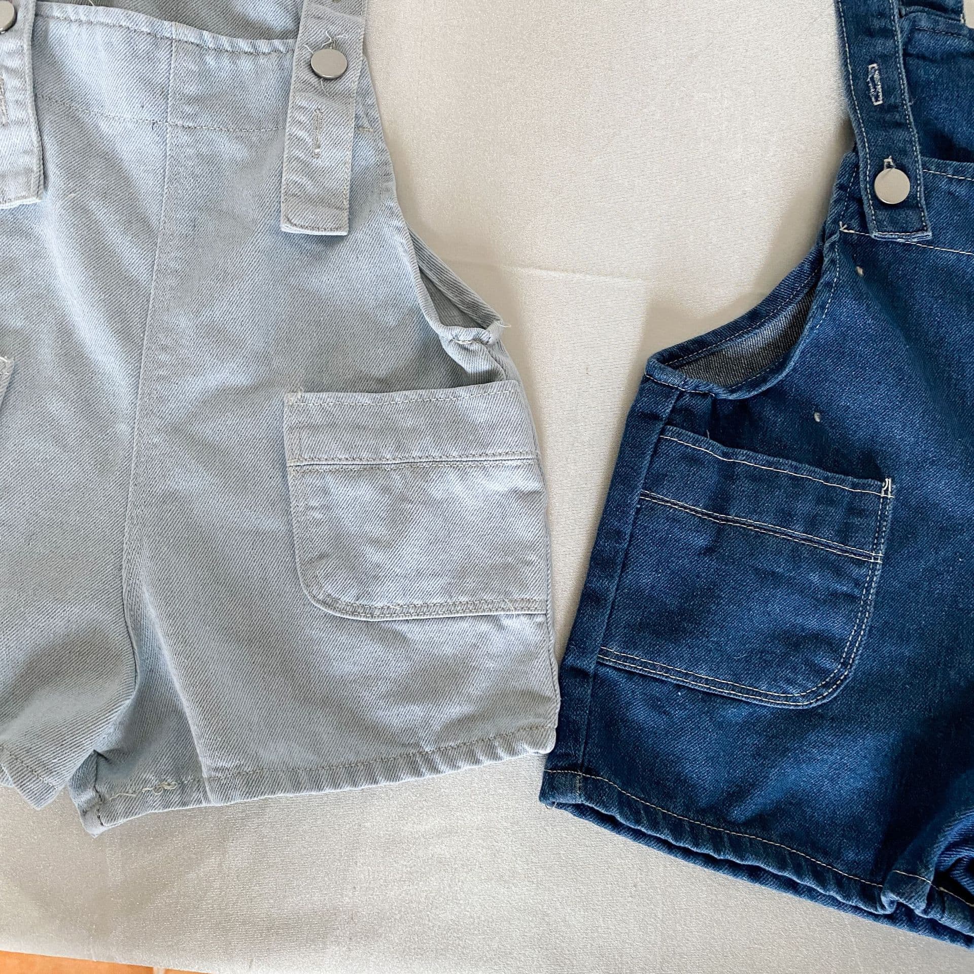キッズファッション パンツ 子供用吊りひも付きデニム短パン