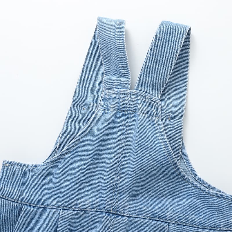 キッズファッション パンツ 子供用デニムサロペット可愛いポケット付きオーバーオール